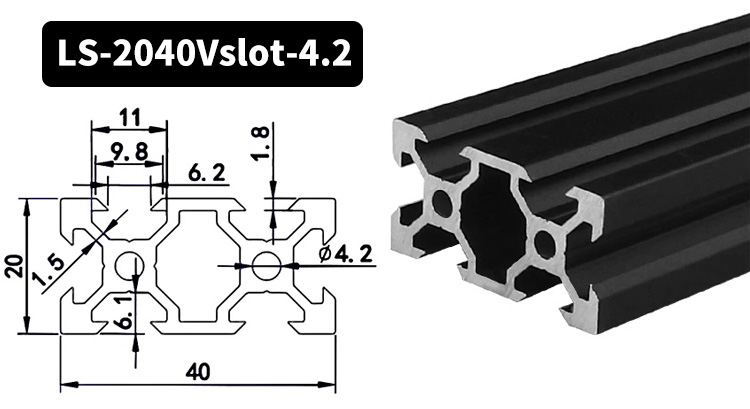 2040 V slot (3) Ranura de 2040 V (3)
