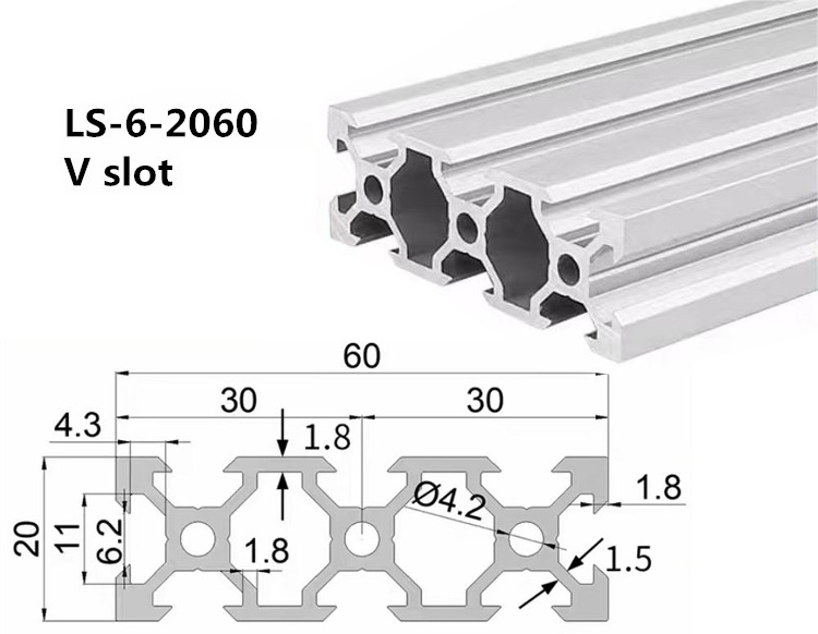 2060 V slot (5) Ranura de 2060 V (5)