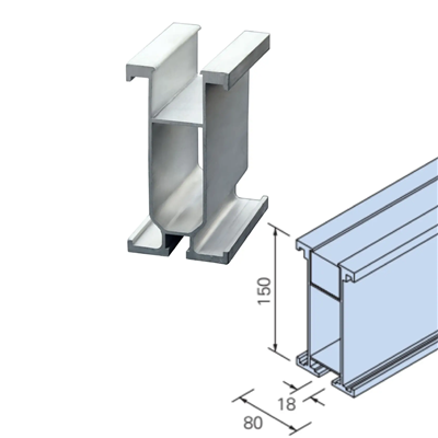 Perfil de viga de aluminio extruido personalizado para andamios