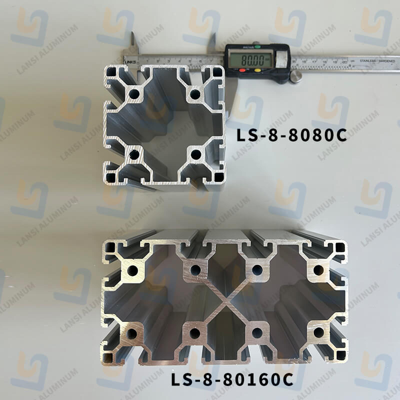 Perfil de aluminio 8080 para marco de estructura de máquina 